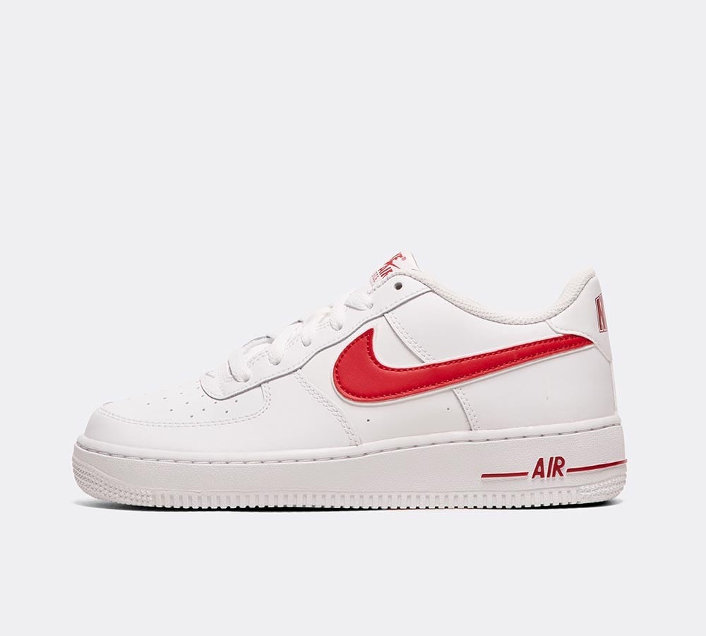 white and red air force 1 junior