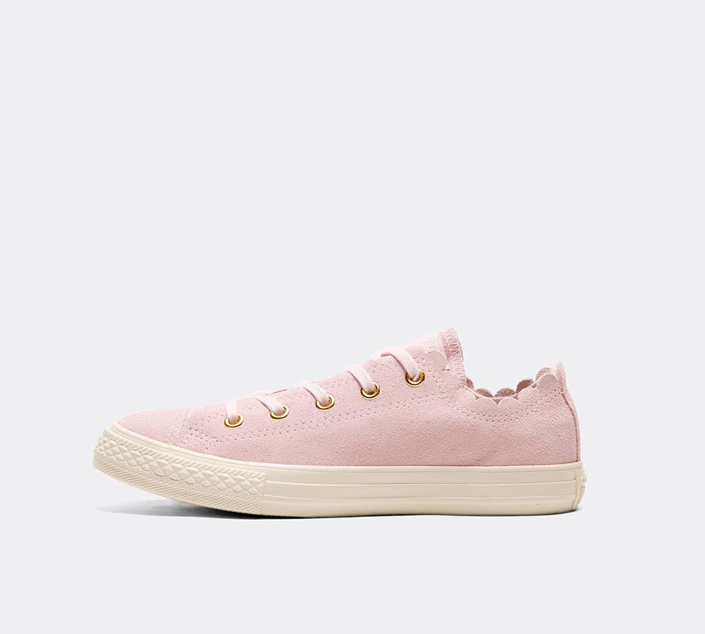 converse leather frill ox trainer