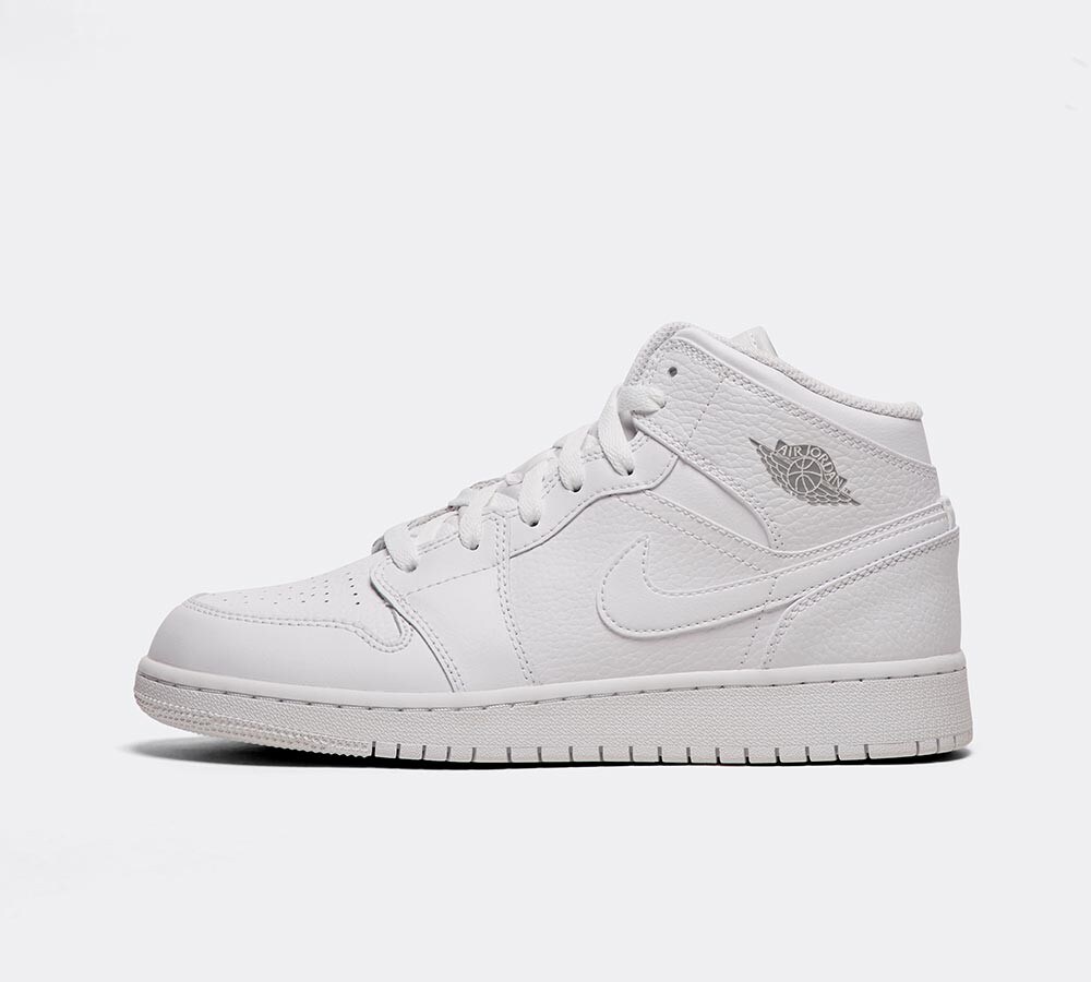 white air jordan 1 junior