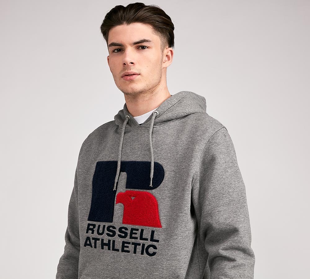 russell athletic grey sweatshirt