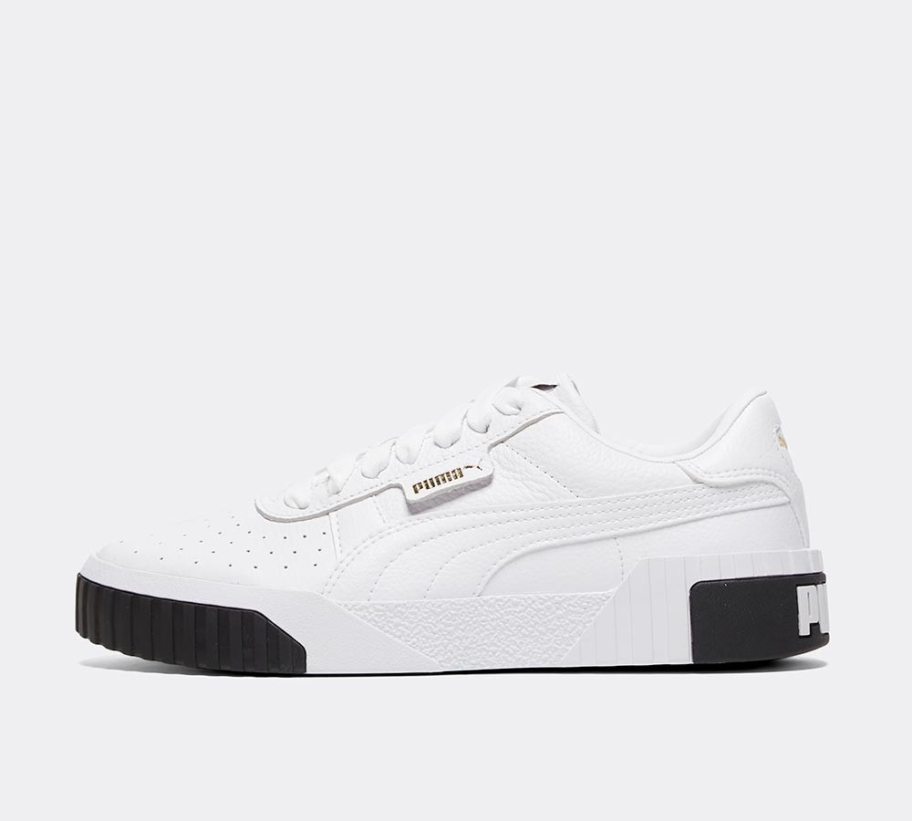 puma cali white and black trainers