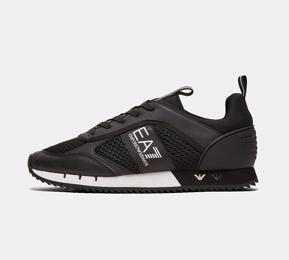 EA7 Lace Runner Trainer | Black / White 