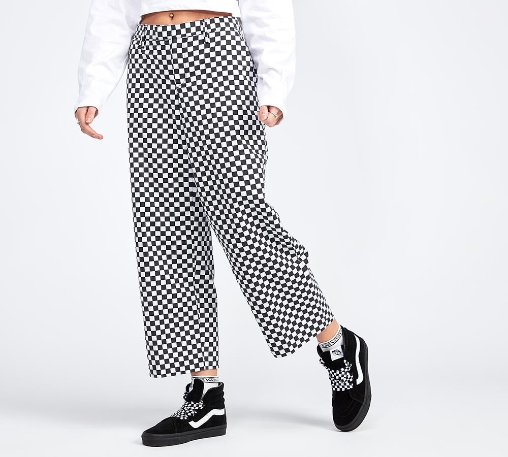 vans checkerboard pants