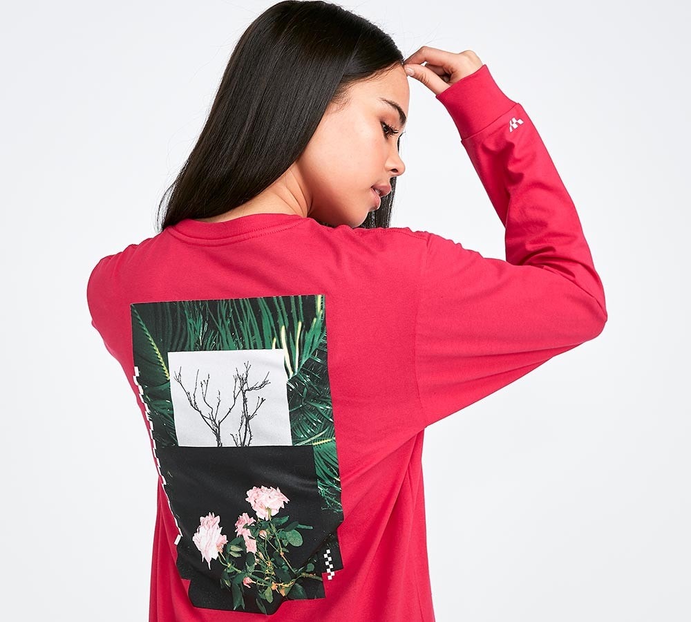 Vans Womens Night Long Sleeve T Shirt Jazz Pink Footasylum