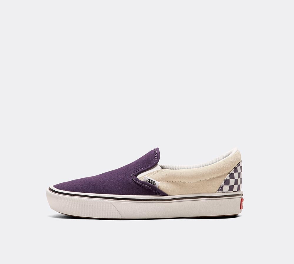 purple slip ons