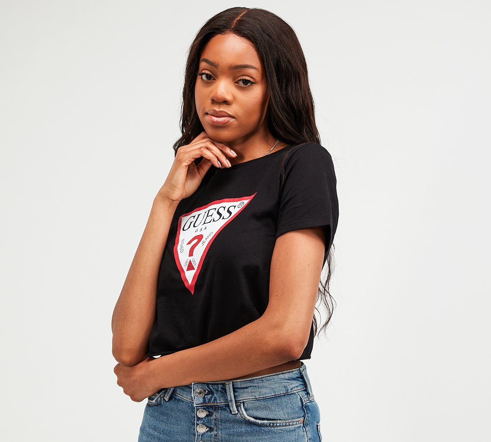 guess t shirt crop top