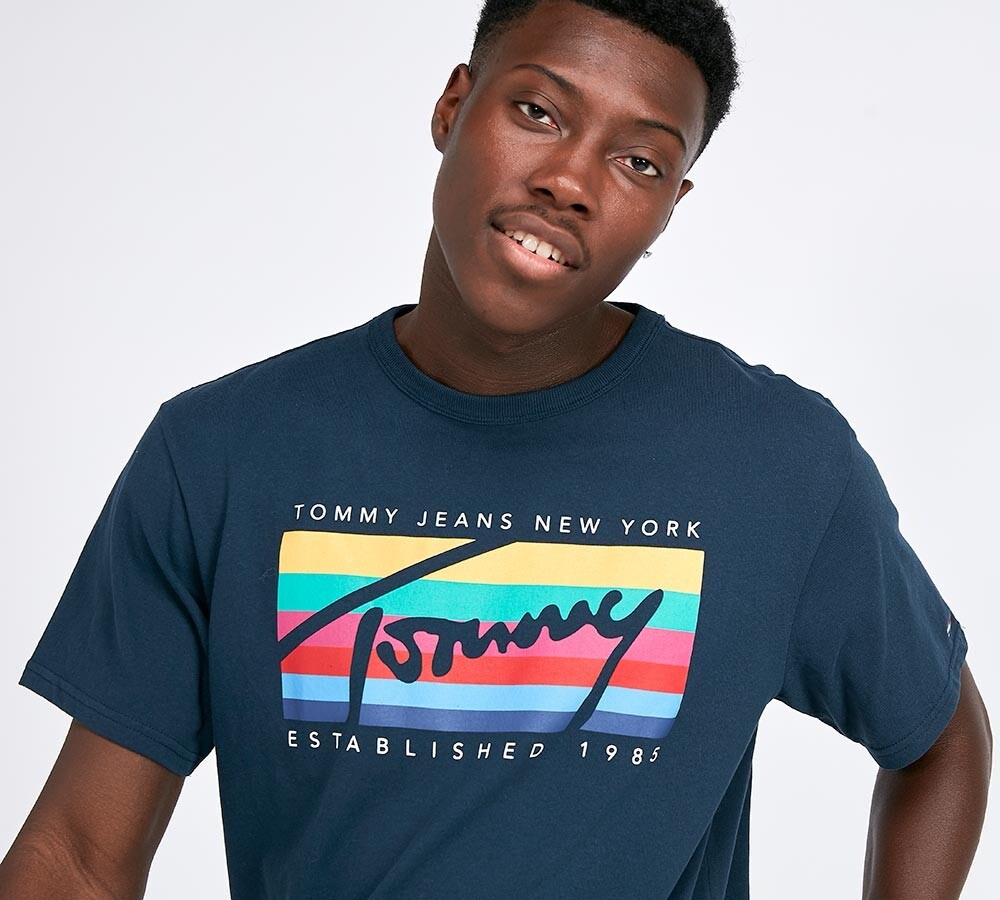 tommy jeans t shirt rainbow