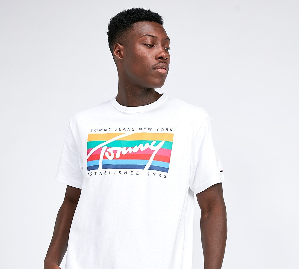 tommy jeans t shirt rainbow