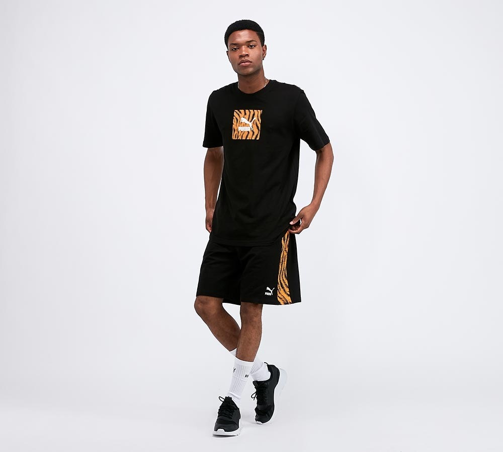 Puma Wild Pack Cheetah Panel Short Black Footasylum
