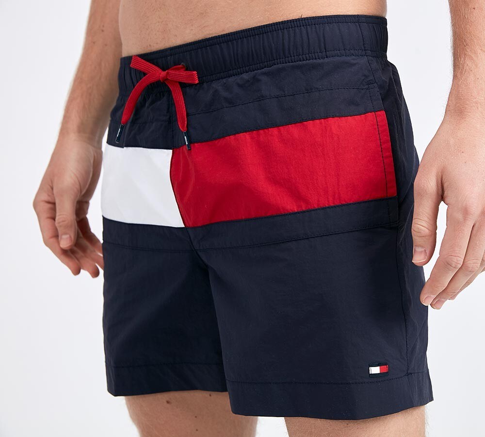 tommy hilfiger navy swim shorts