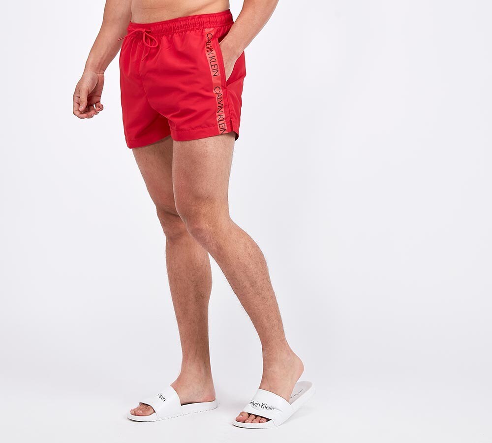 calvin klein logo tape swim shorts