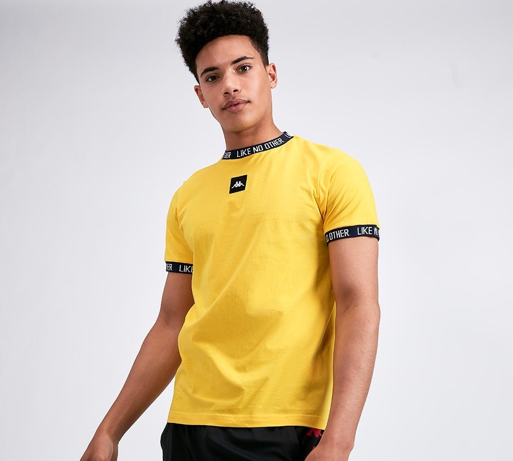 yellow kappa t shirt