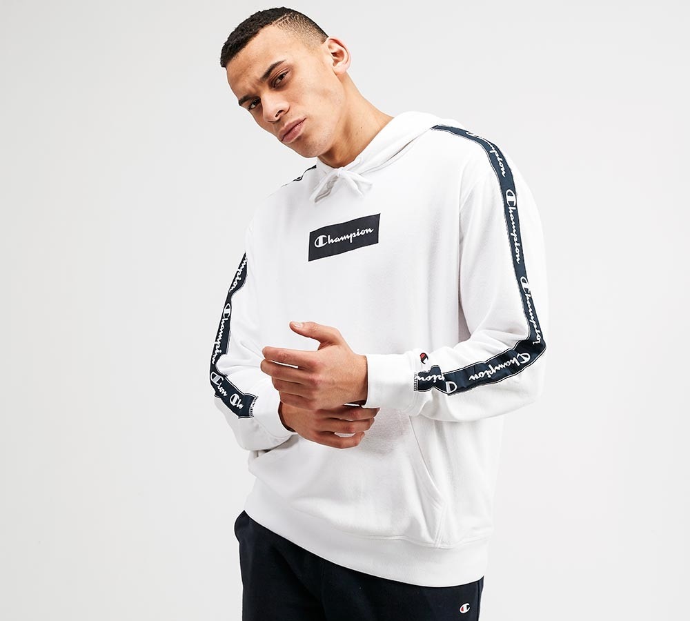 Champion Evo Taped Hooded Top | White 