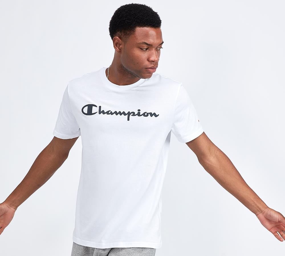 Champion Linear Logo T-Shirt | White 