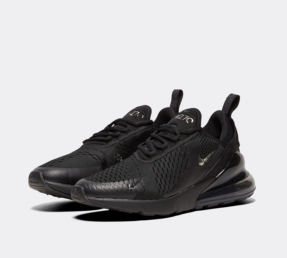 Nike Air Max 270 Trainer | Black Chrome Pure Platinum Nike Air Max 1 Pure Platinum Orange | AT0043 001 | The Sole