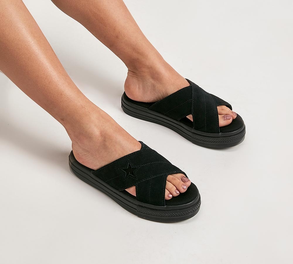 converse one star slide sandals