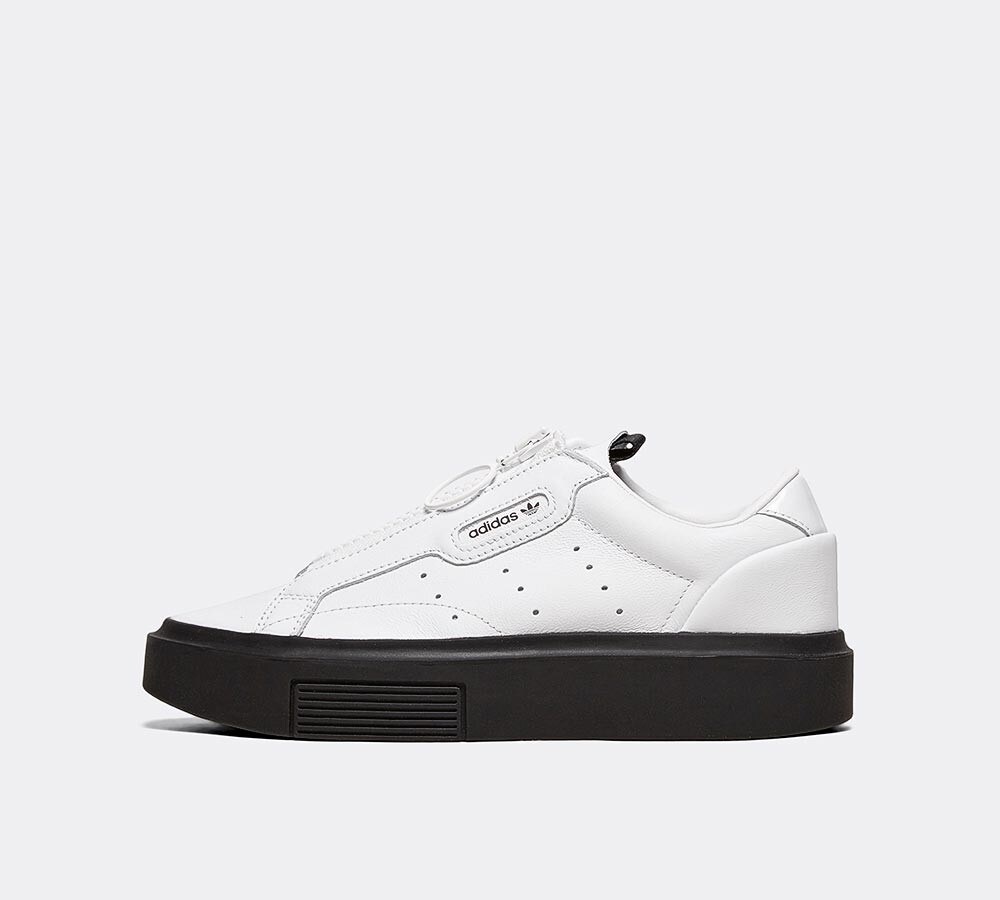 adidas originals super sleek trainers in white