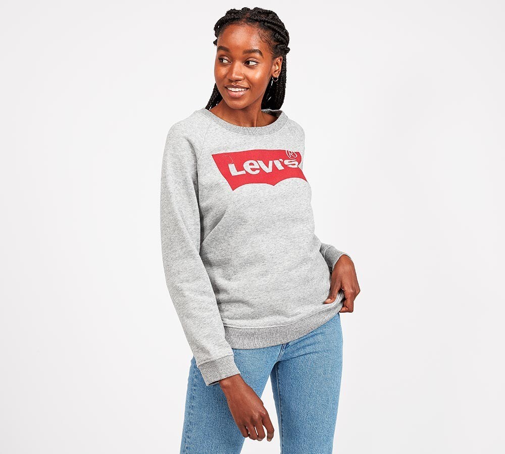 levi's grey women's sweatshirt