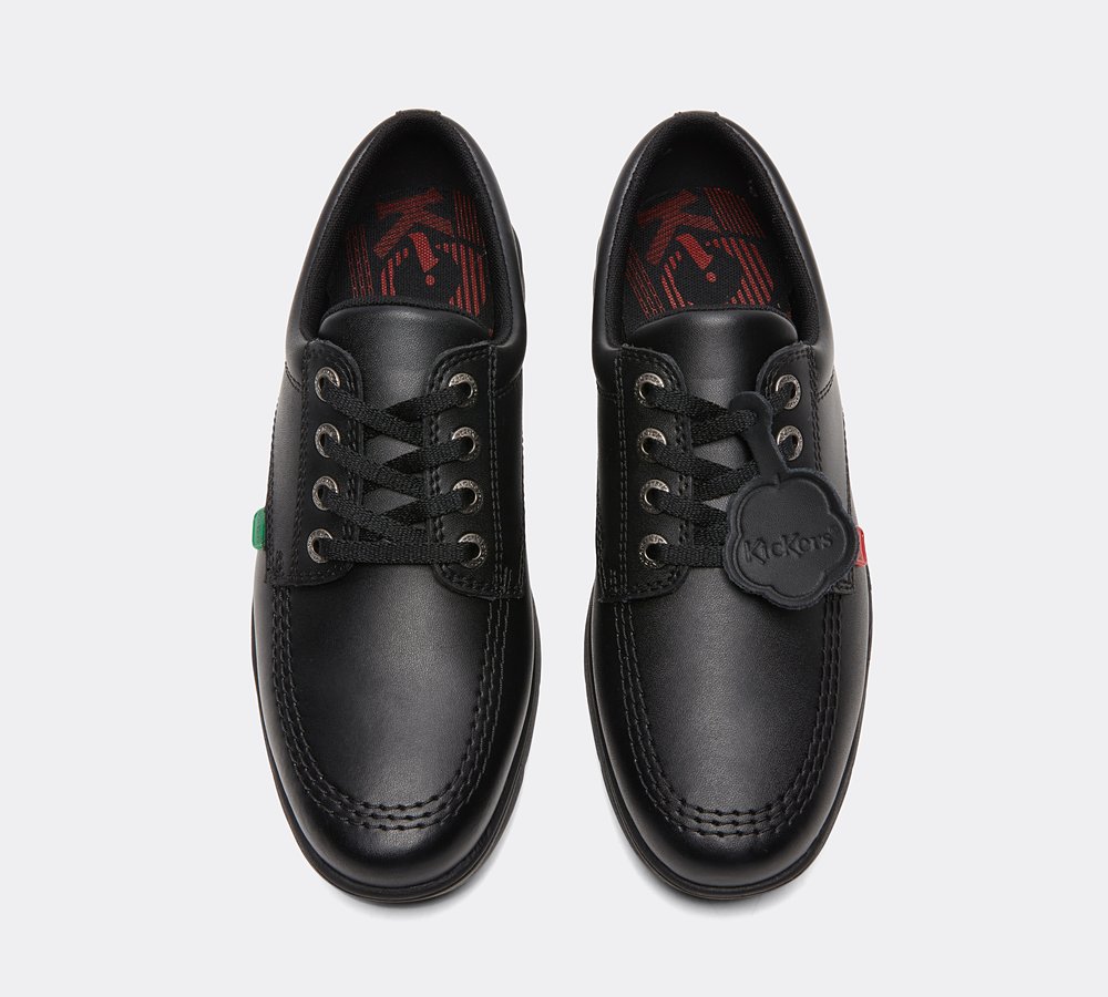 Kickers Junior Kelland Lace Shoe Black Footasylum