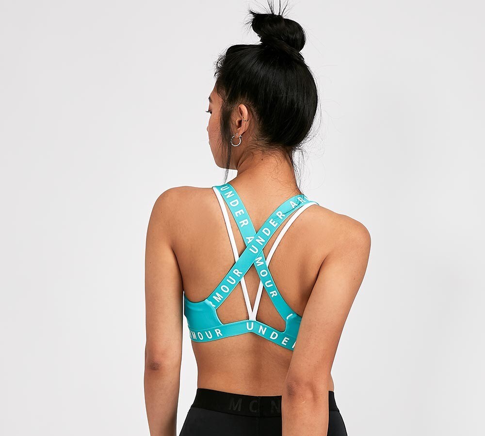 under armour women's strappy wordmark sport bralette