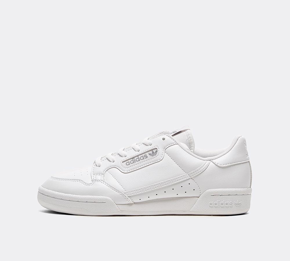 all white adidas continental 80