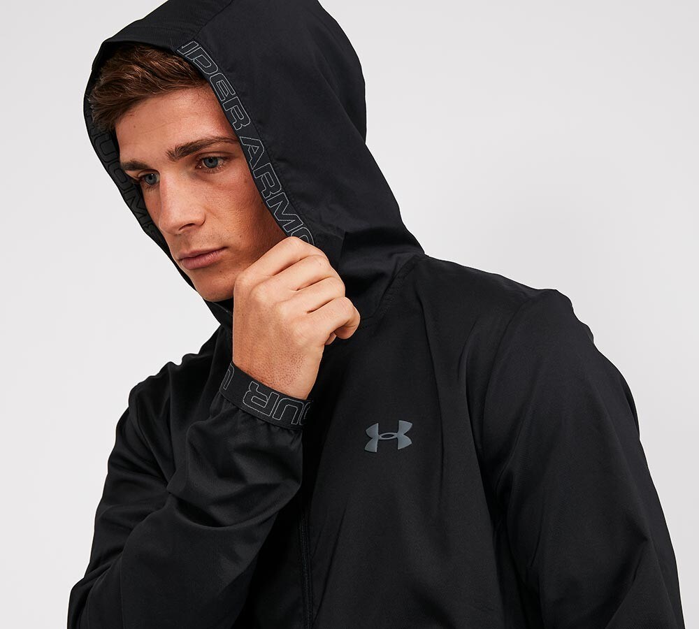 under armour vanish woven full zip hooded jacket