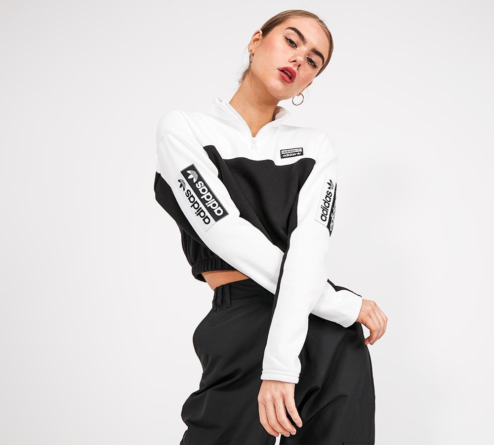 white adidas sweatshirt