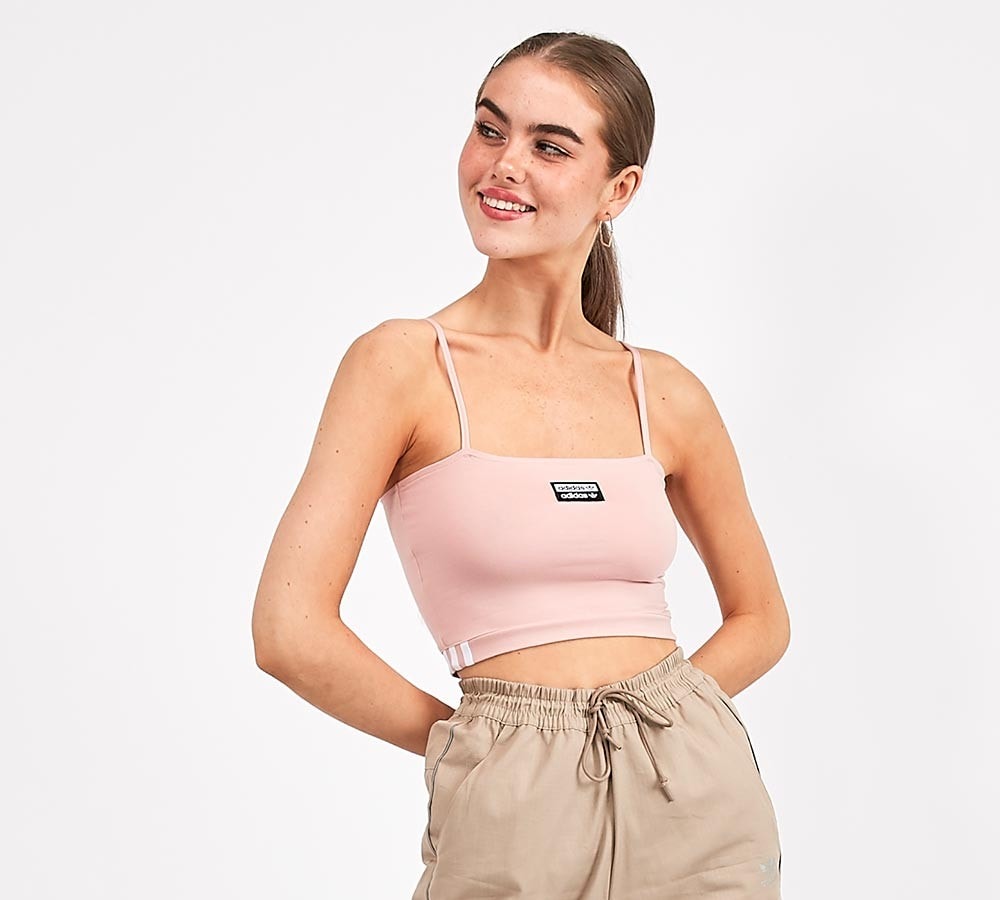 cropped ribbed bra top adidas