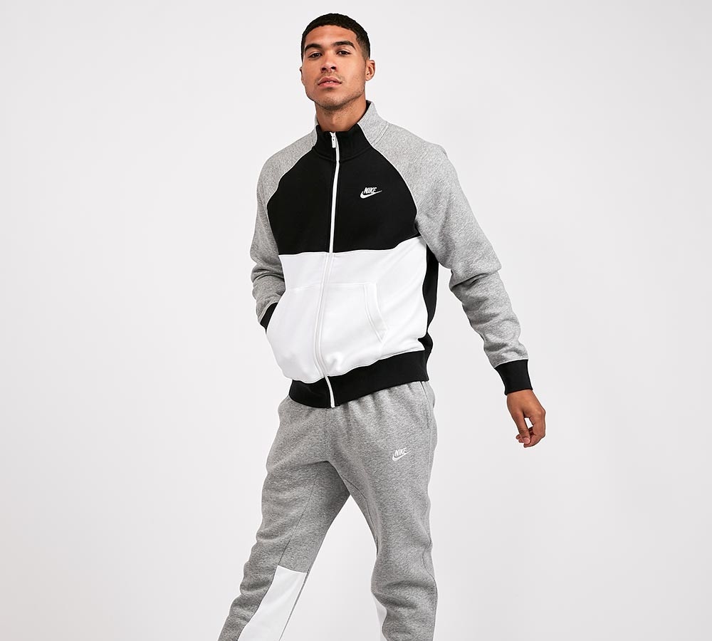 nike grey fleece tracksuit online -