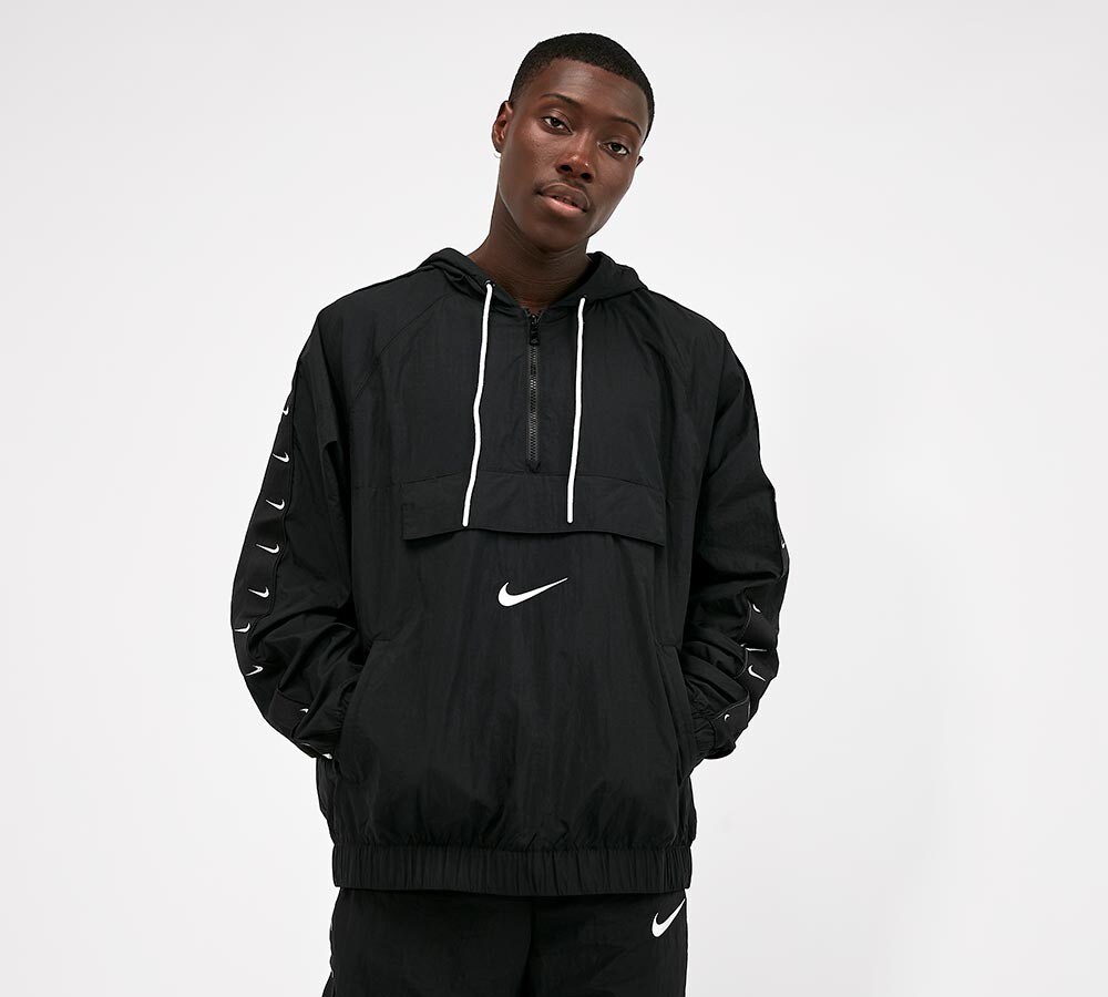 nike black woven jacket