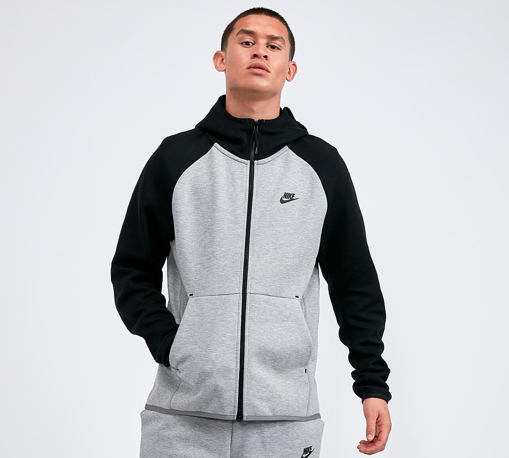 black tech fleece jacket