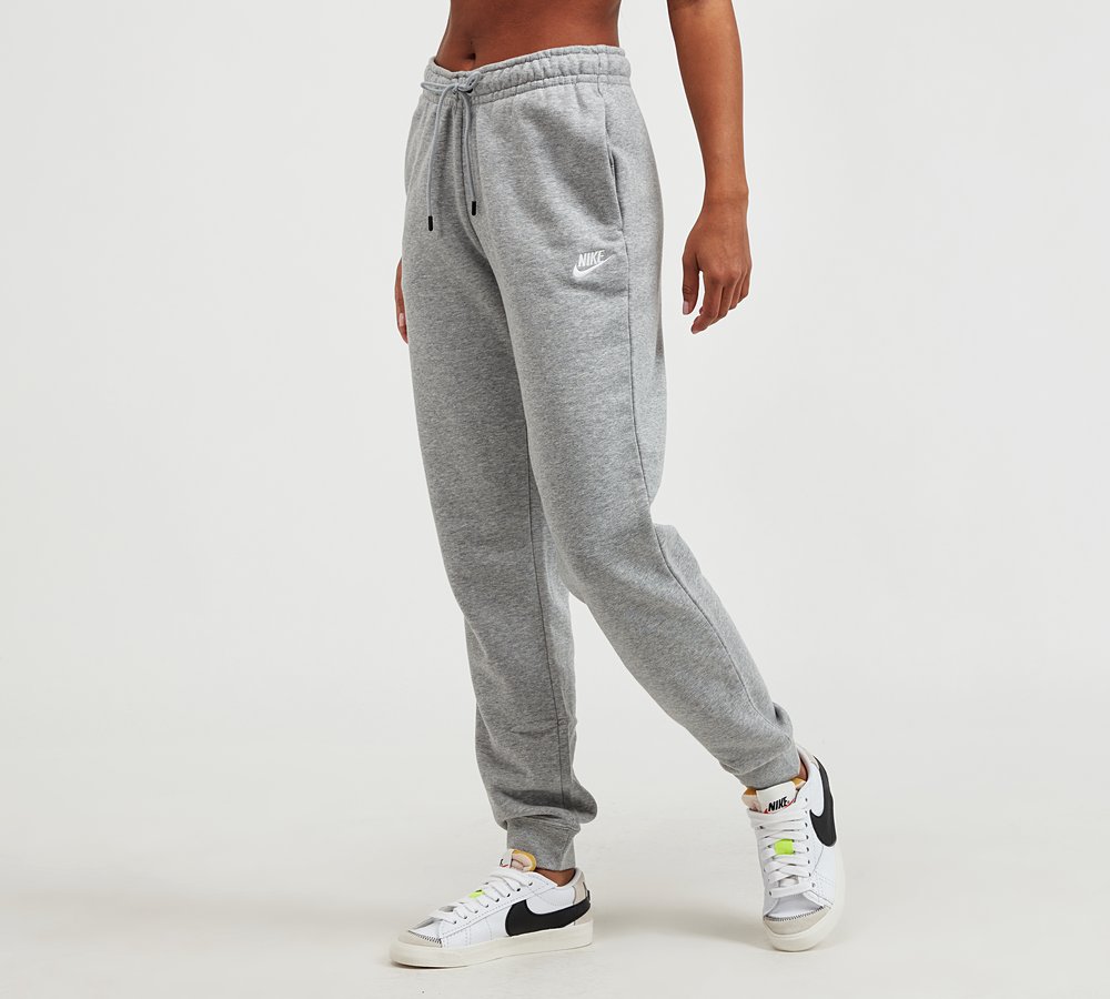 nike grey essentials slim joggers womens