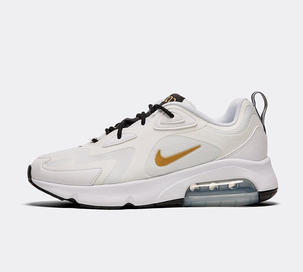 womens white and gold nike trainers