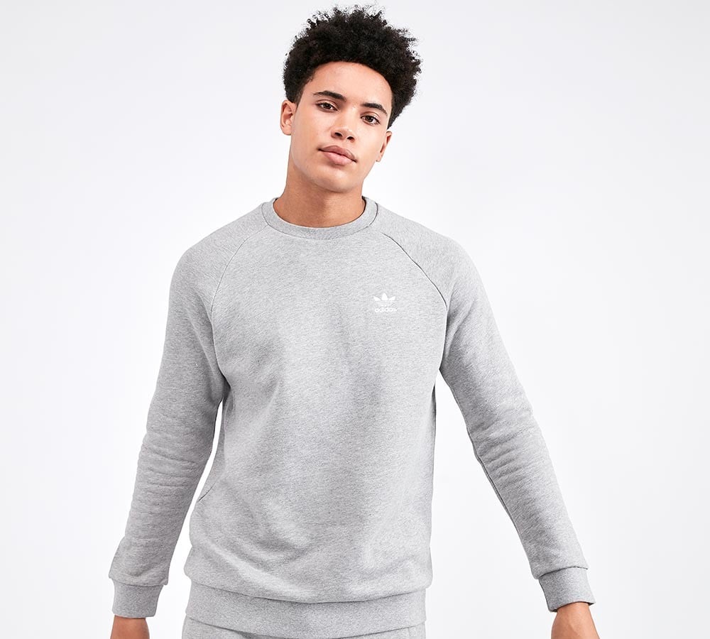 adidas originals fleece crew sweatshirt