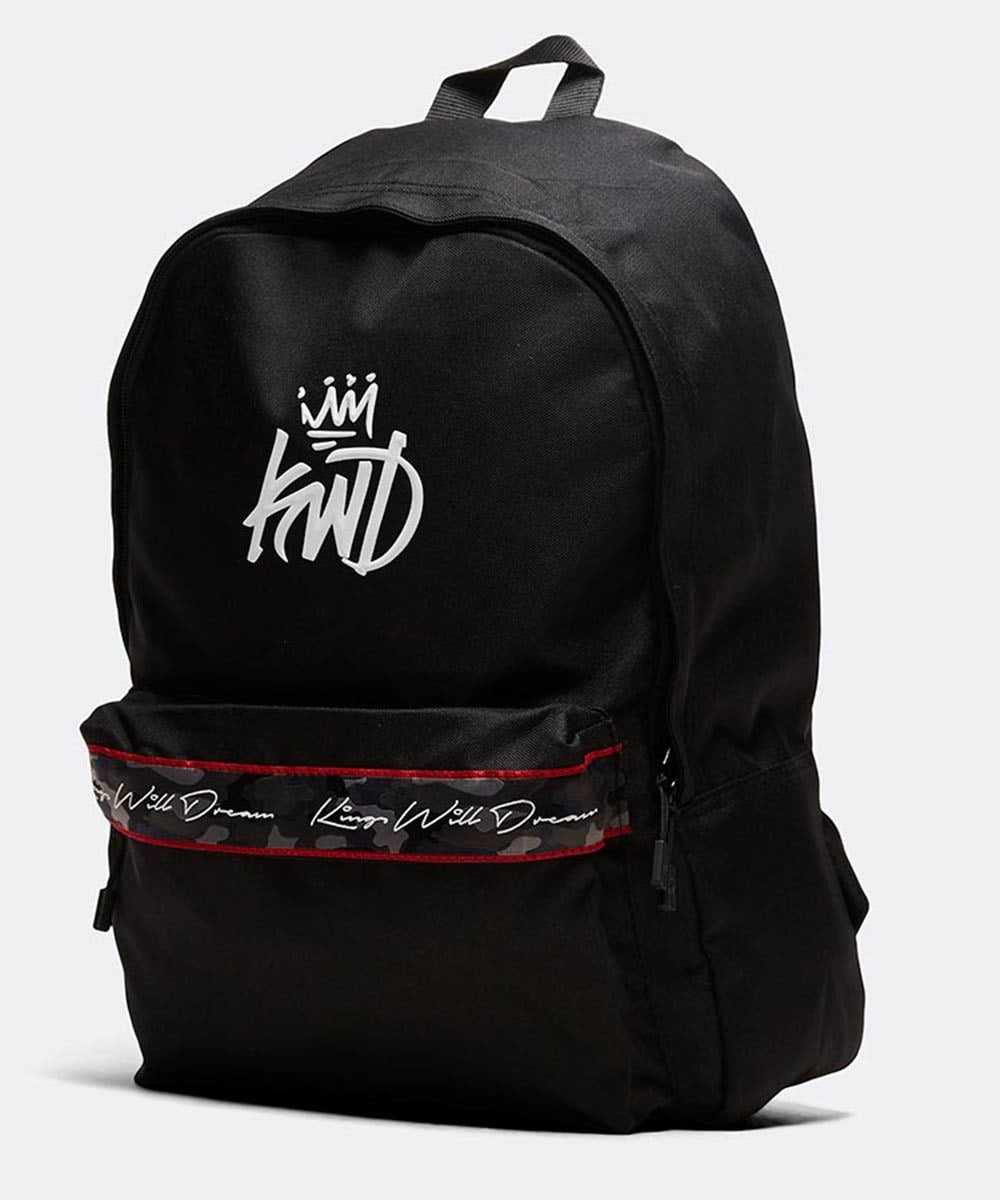 Kings Will Dream KWD Backpack School Bag Padded Straps Black Red Camo