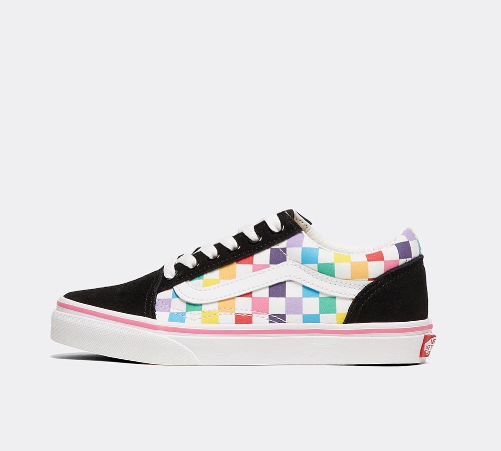 vans rainbow checkerboard old skool