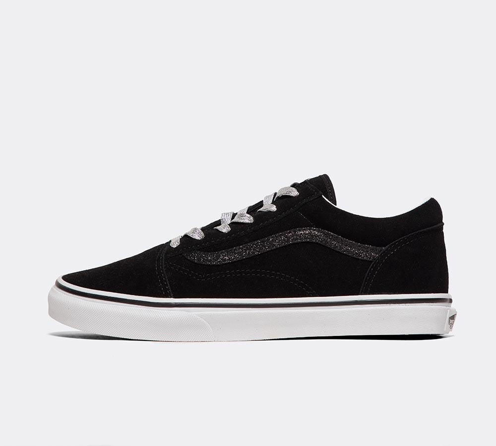 all black vans old skool junior