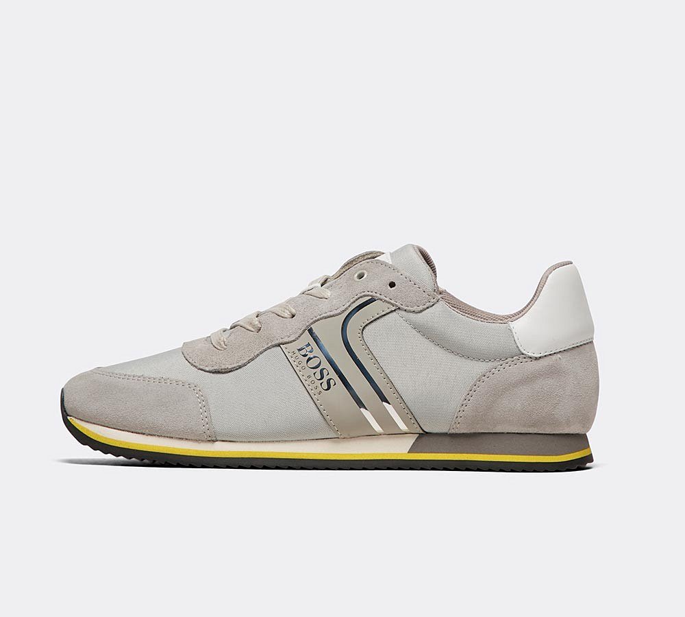 boss trainers grey