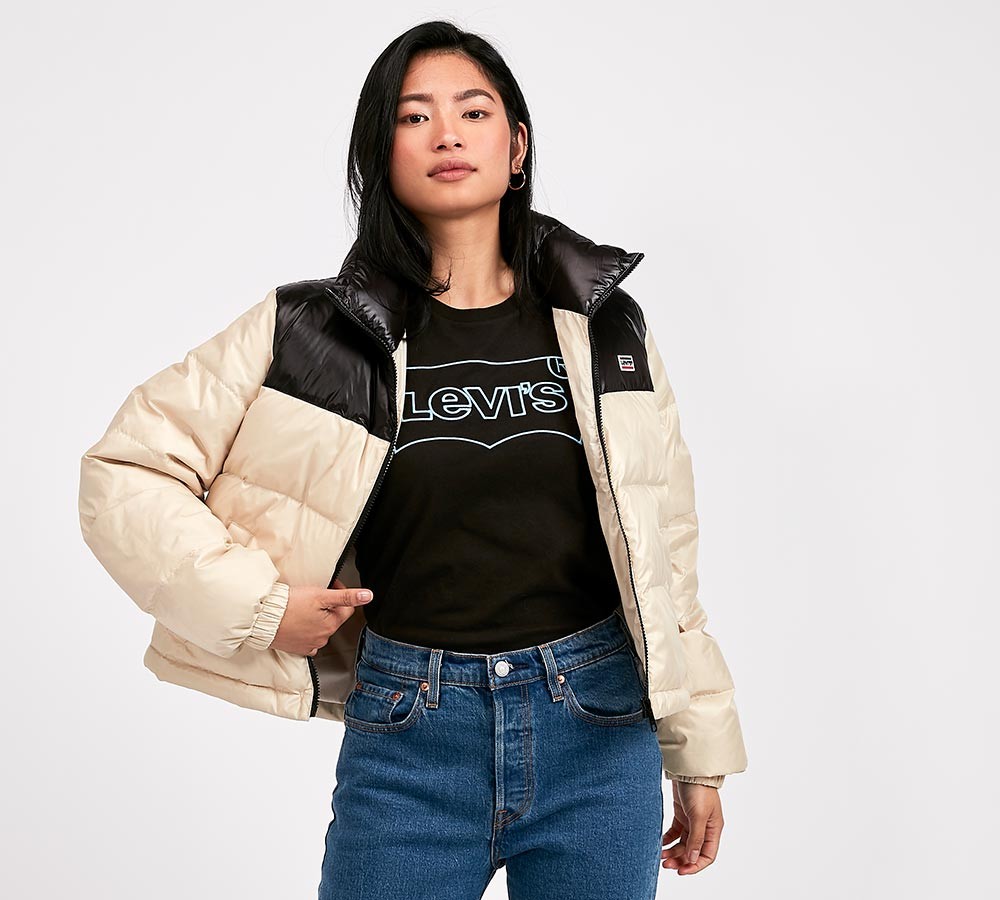 levi's short puffer coat