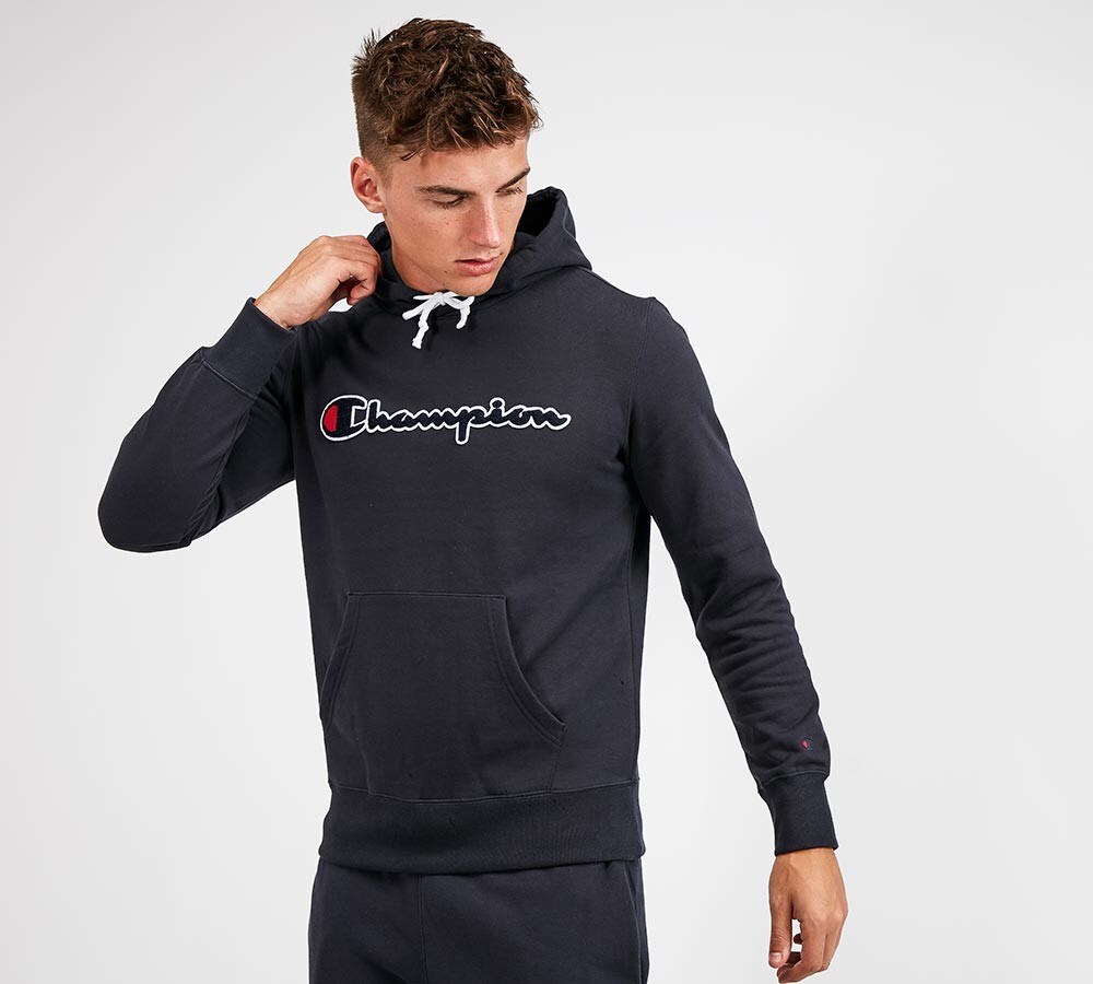 champion sleeve logo overhead hoodie