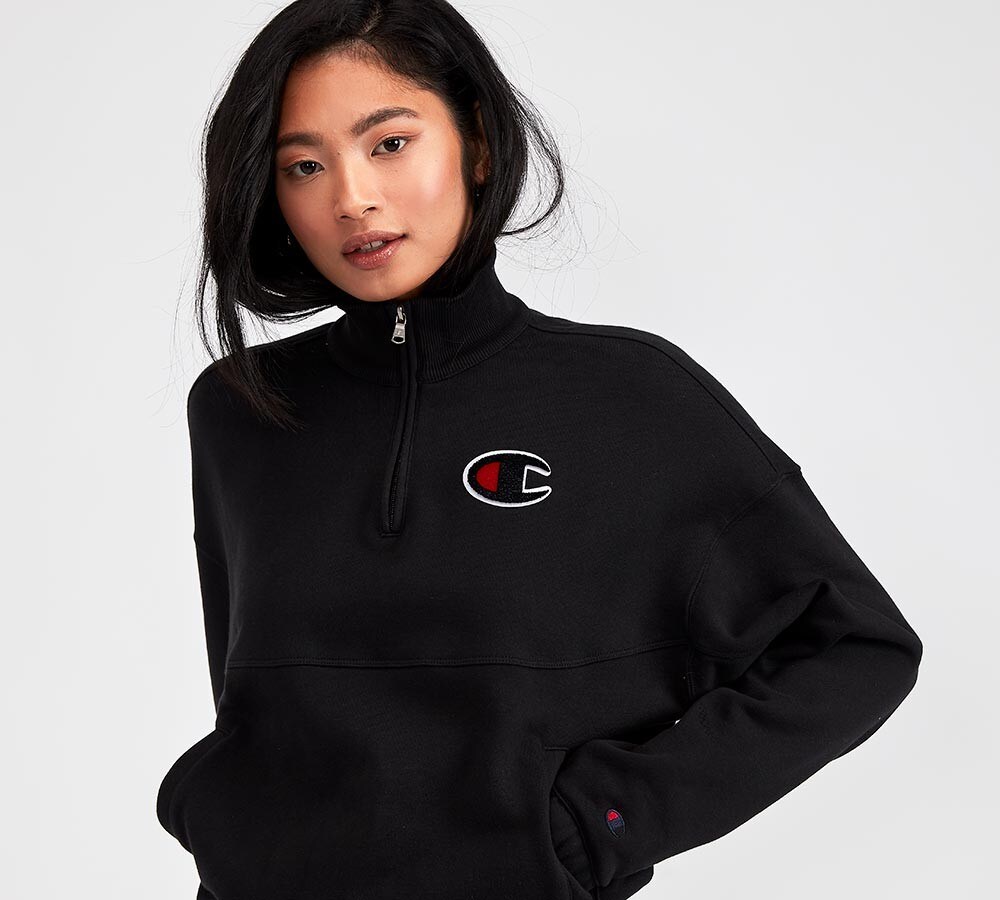 champion half zip women's