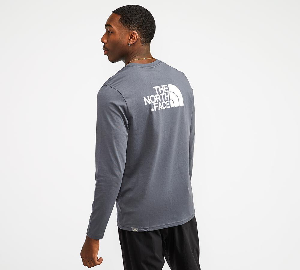 north face long sleeve t shirt grey