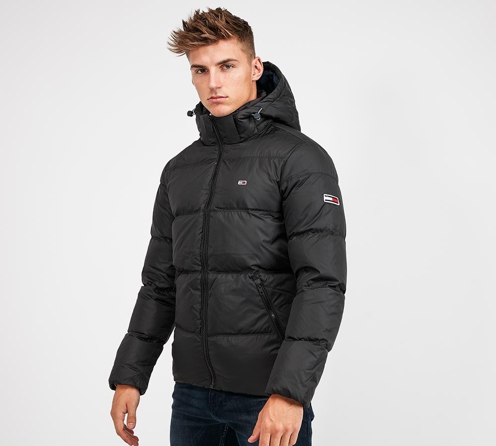 tommy jeans men's essential down hooded jacket