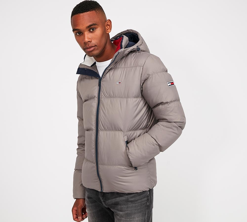 tommy jeans hooded down overhead puffer jacket