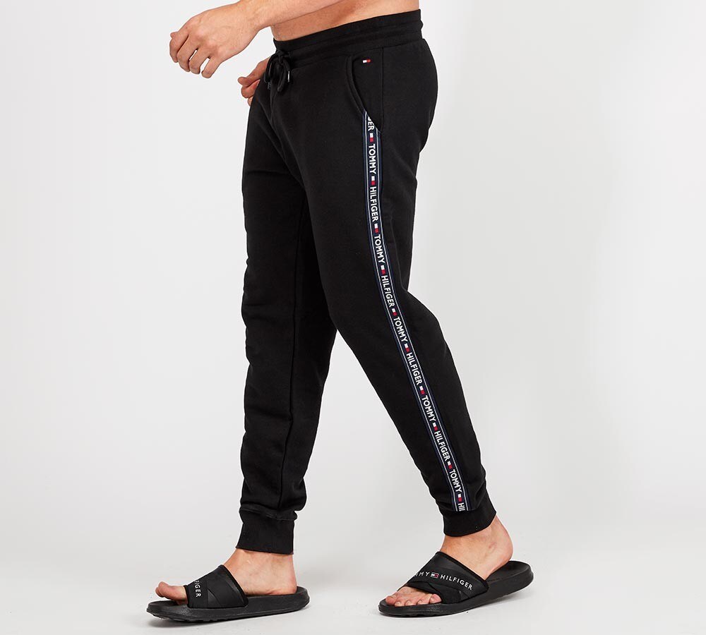 tommy hilfiger repeat logo tape joggers
