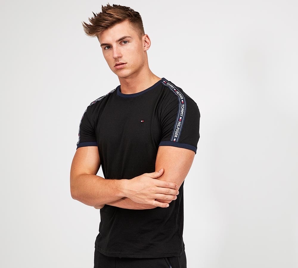 tommy hilfiger tape shirt