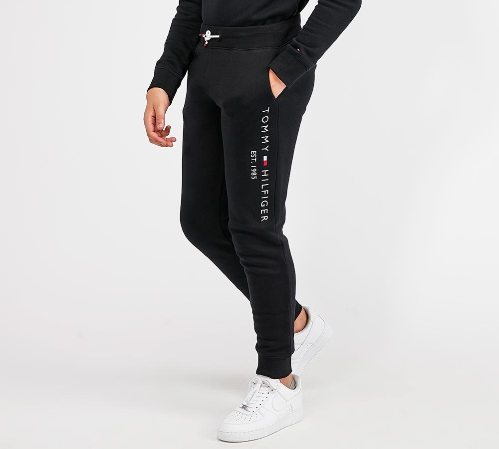 tommy hilfiger track pants black