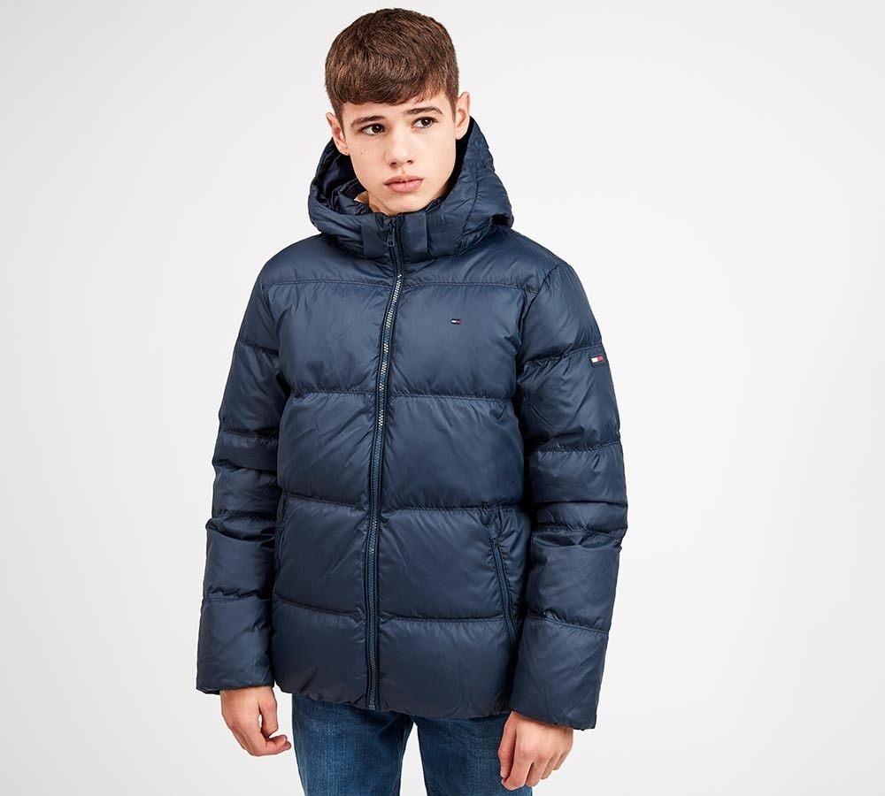 tommy jeans essential hooded down jacket mens