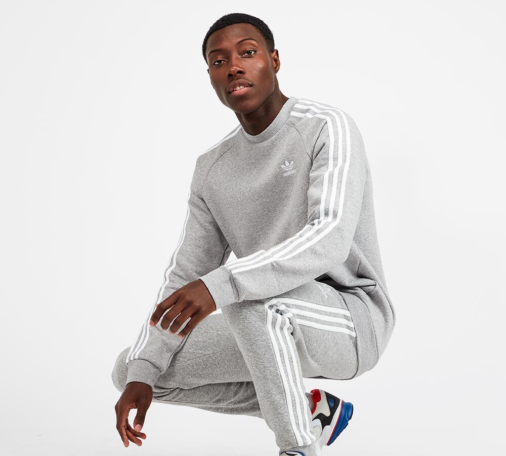 adidas 3-Stripes Crewneck Sweatshirt | ED6016 | FOOTY.COM