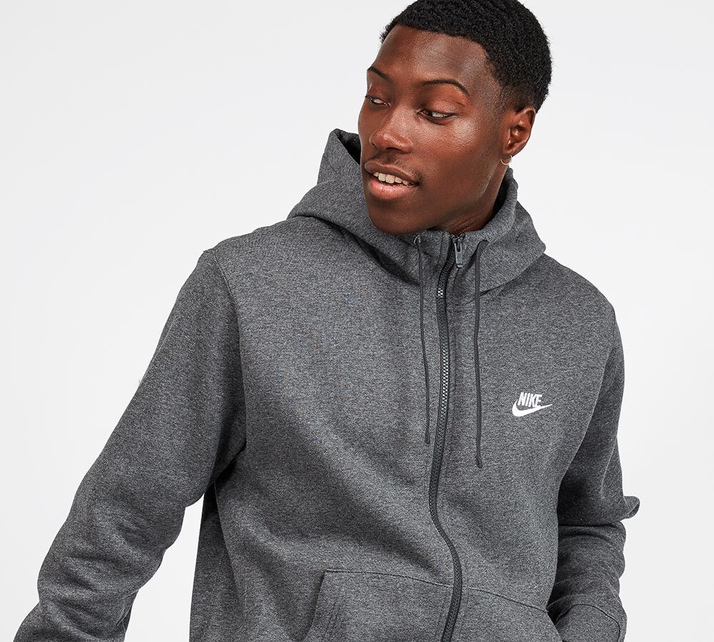 nike club fleece hoodie zip up